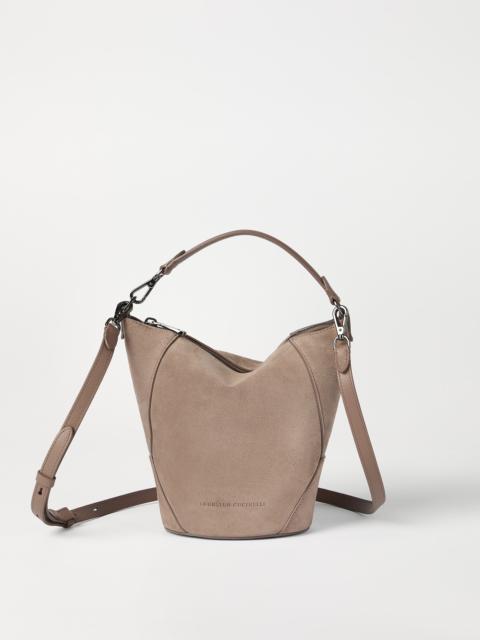 Brunello Cucinelli BC Duo bucket bag in suede with monili
