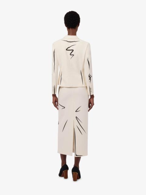 Moschino PRINTED COTTON CLOTH JACKET