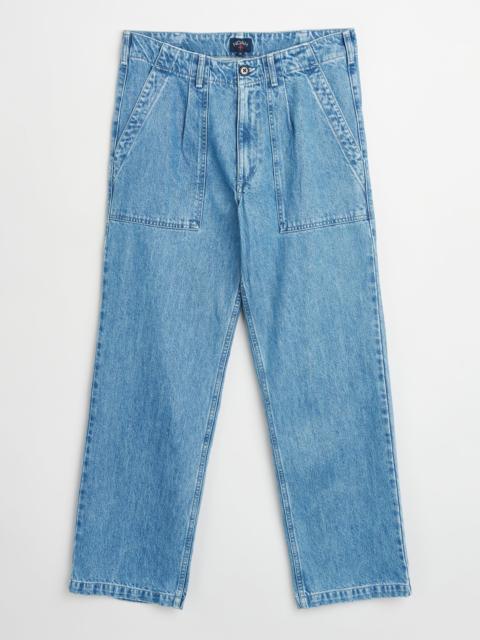 Noah NOAH DENIM PLEATED FATIGUE PANTS INDIGO