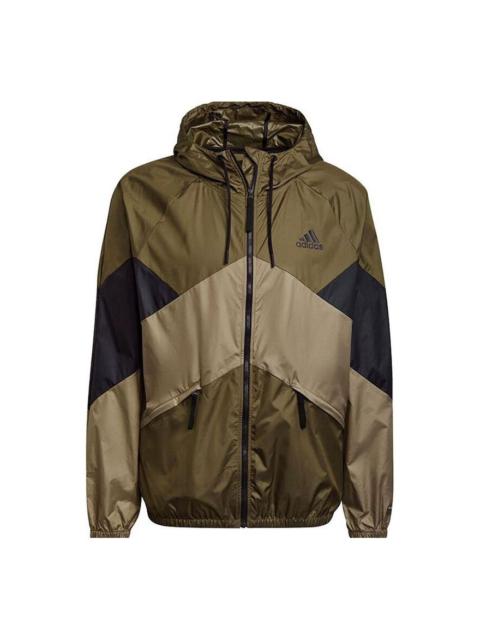 adidas Back to Sport WIND.RDY Jacket 'Focus Olive Black' GT6577