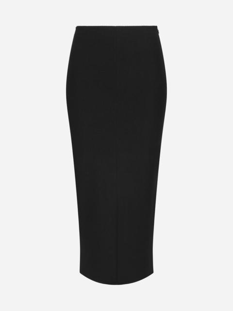 Jersey full Milano calf-length skirt
