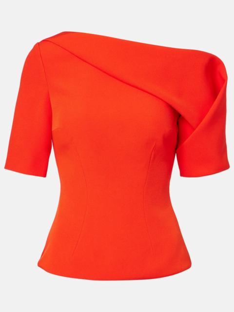 Safiyaa Marley draped crêpe top