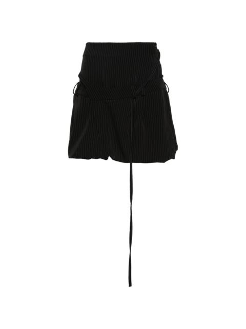OTTOLINGER pinstripe-print bubble mini skirt