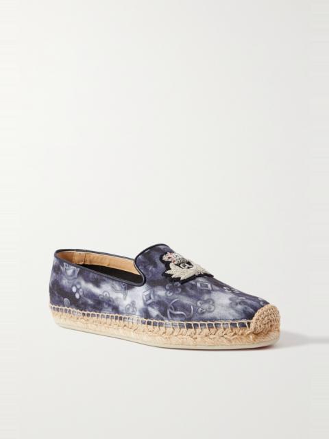 Nanou Orlato logo-embroidered tie-dyed canvas espadrilles