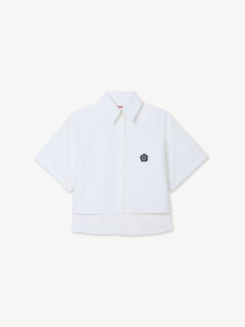 KENZO 'Boke Flower 2.0' embroidered short slevee shirt in cotton poplin