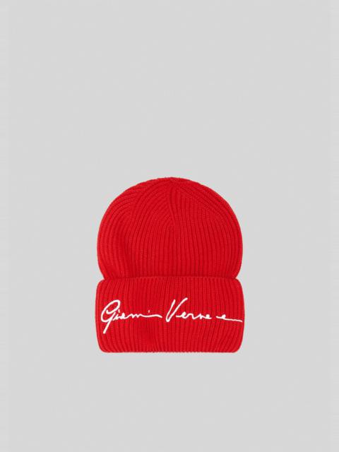 VERSACE GV Signature Motif Wool Hat