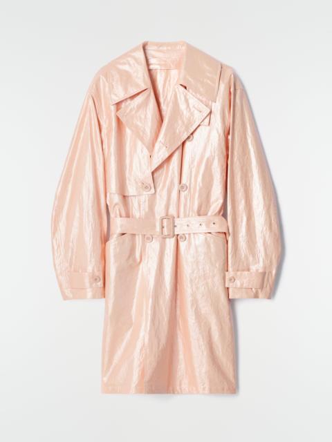 Lemaire TRENCH COAT IN WATER REPELLENT SHINY COATED LINEN