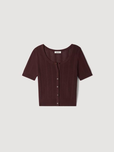 Sandro POINTELLE KNIT TOP