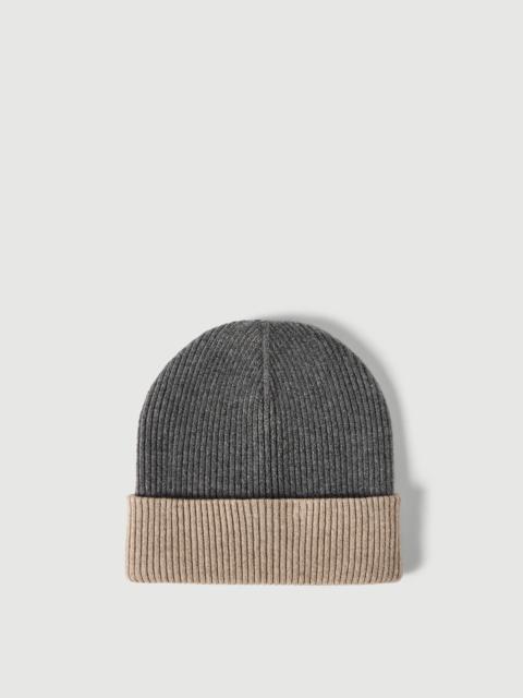 Brunello Cucinelli Cashmere double knit ribbed beanie