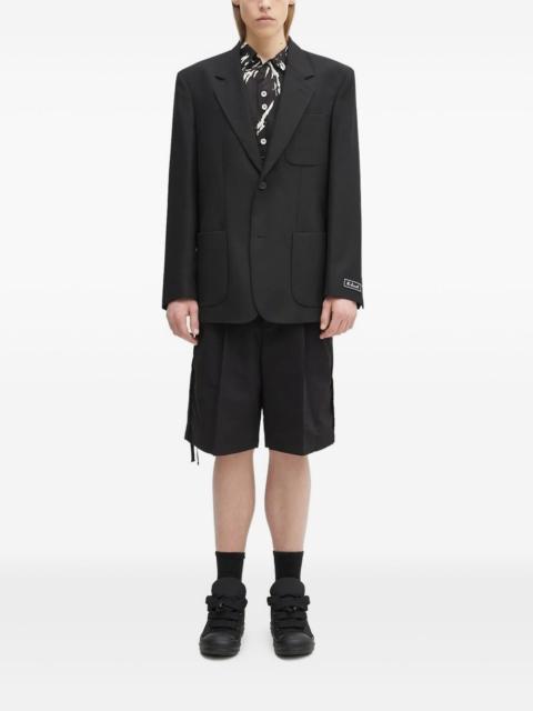 LACOSTE patch-pocket single-breasted blazer