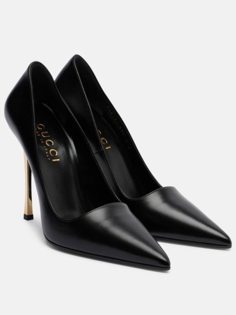 GUCCI Trinity 120 leather pumps