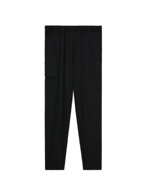 logo-patch wool trousers