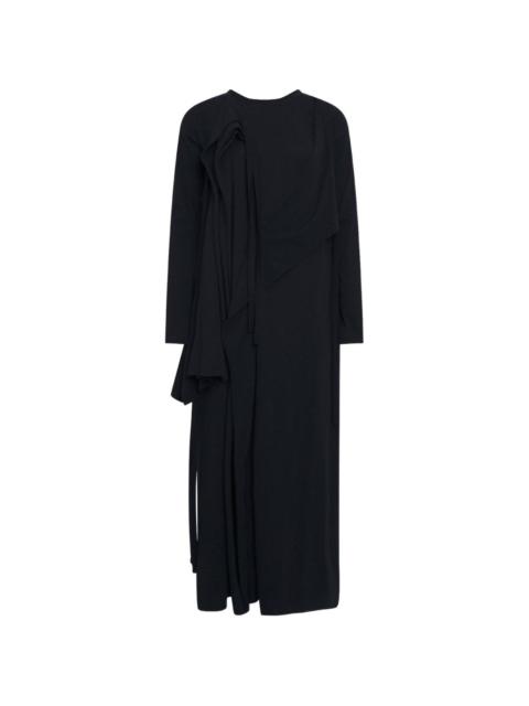 Yohji Yamamoto Binder draped layered maxi dress