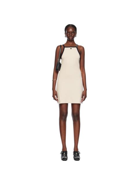 courrèges Off-White Pin-Buckle Minidress