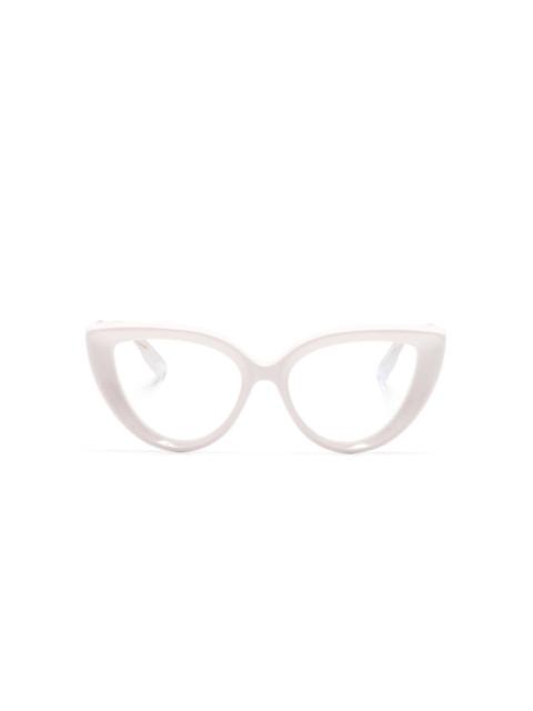 logo-debossed cat-eye glasses