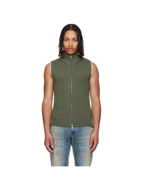 MM6 Maison Margiela Khaki Zip Vest