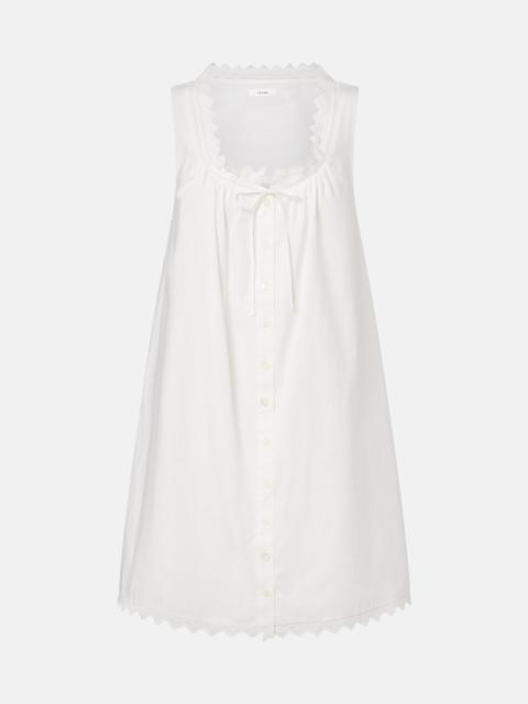 FRAME Scalloped cotton poplin shirt dress