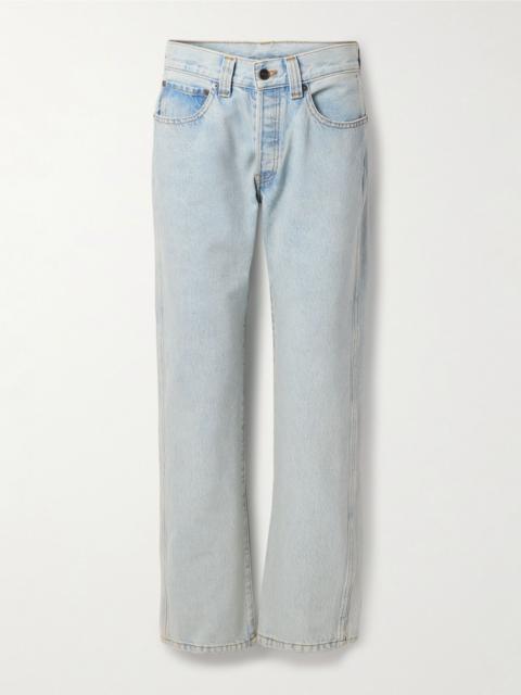 KHAITE Callum mid-rise straight-leg jeans Light denim