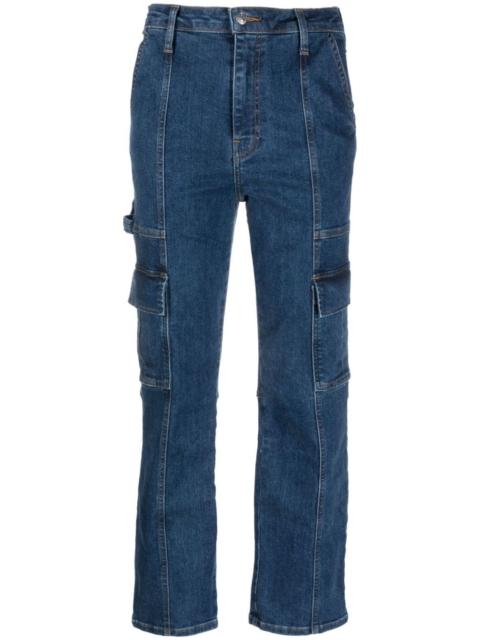 SIMKHAI high-rise cropped-leg jeans