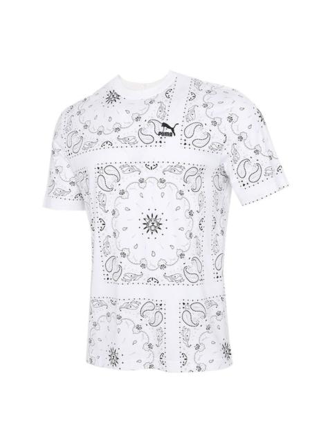 PUMA OB All Over Print T-Shirt 'White' 532652-02