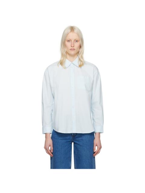 A.P.C. Blue 'Boyfriend Avec Logo' Shirt