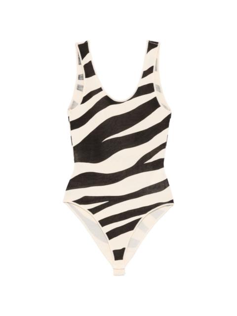 Sandro zebra-print bodysuit