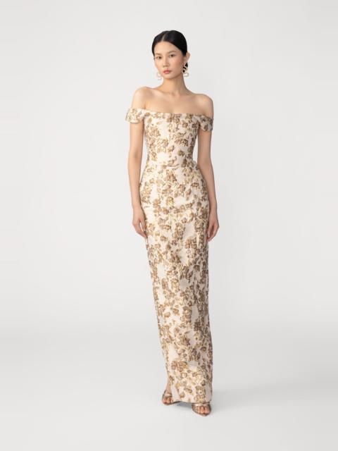 SAU LEE JOANNA JACQUARD GOWN