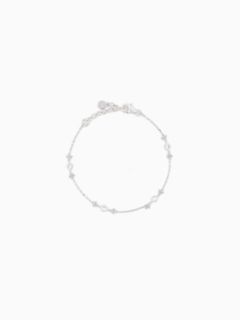 EMPORIO ARMANI STERLING SILVER STATION BRACELET