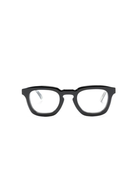 Moncler ML5195 01A logo-plaque square glasses