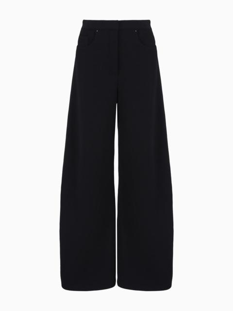 ASV wide trousers in double jersey made of a virgin wool blend