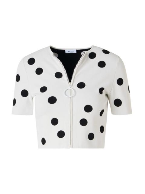 AKRIS Short Sleeve Crop Cardigan