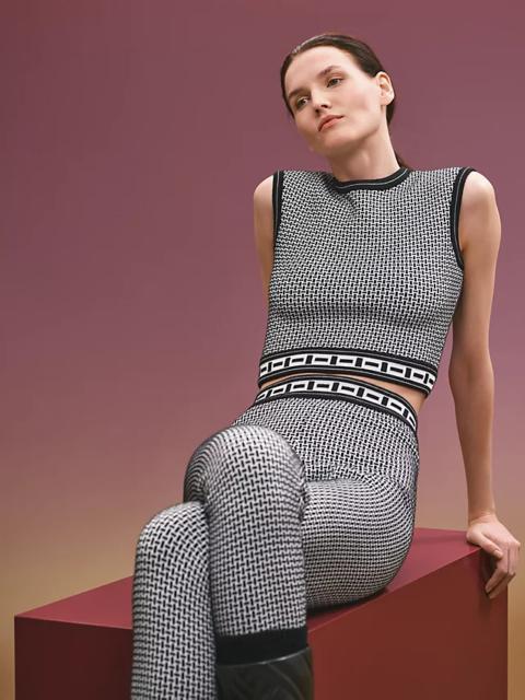 Hermès "Mosaique" sleeveless cropped sweater