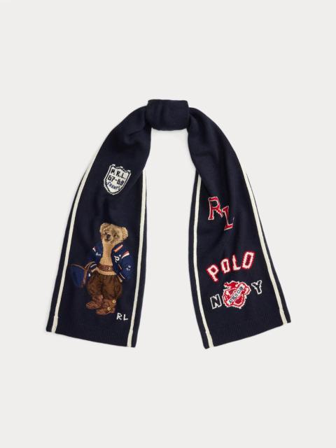 Polo Ralph Lauren Polo Bear Graphic Wool-Blend Scarf