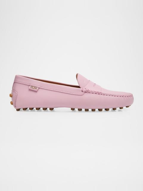 Tod's Men's Leather Gommino Pebble-Sole Loafers