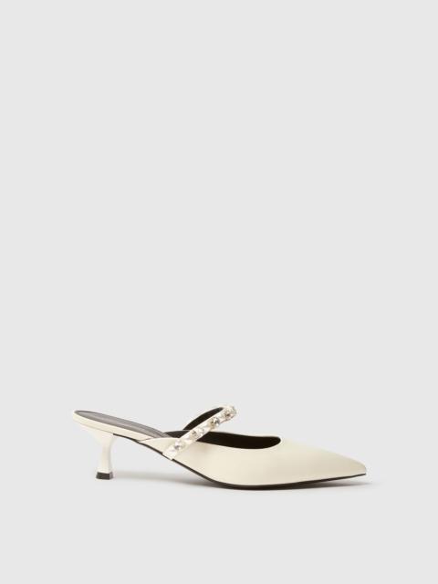Stella McCartney Elsa Pearl-Embellished Kitten Heels