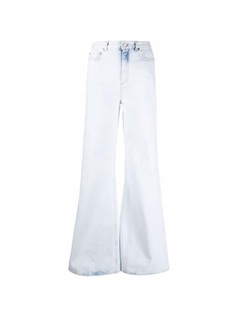 high-waist wide-leg jeans