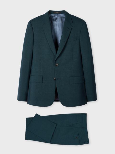 Paul Smith The Soho - Tailored-Fit Teal Micro Houndstooth Wool Suit