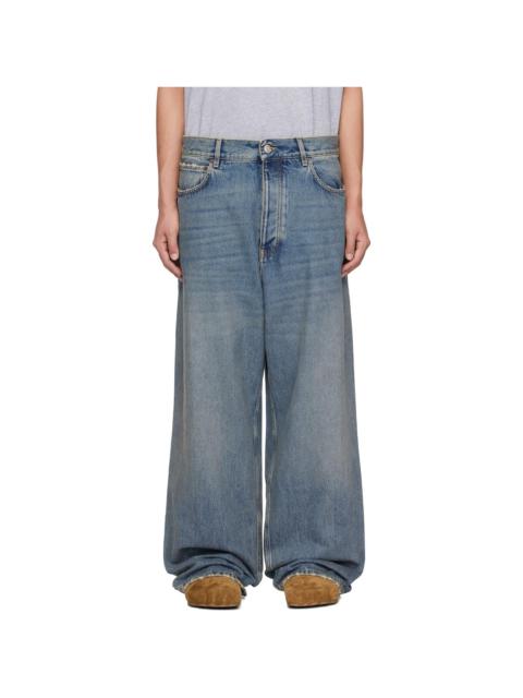 BALENCIAGA Blue Baggy Jeans