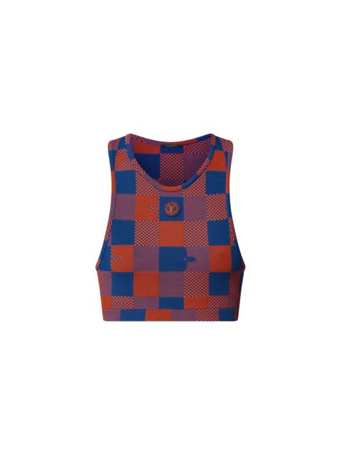 Louis Vuitton Pop Monogram Damier Knit Sporty Crop Top