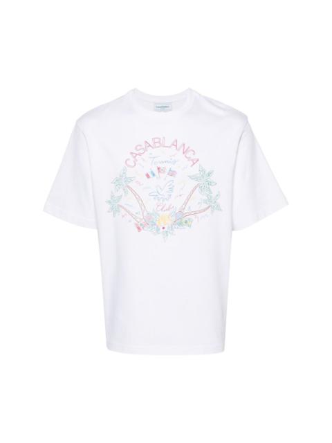 CASABLANCA Crayon Tennis-print T-shirt