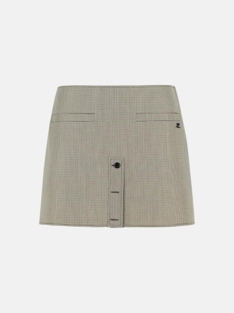 courrèges BEIGE WOOL BLEND MINISKIRT