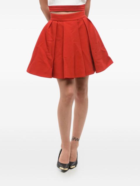 Balmain pleated zip skirt