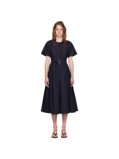 Navy Utility Midi Dress