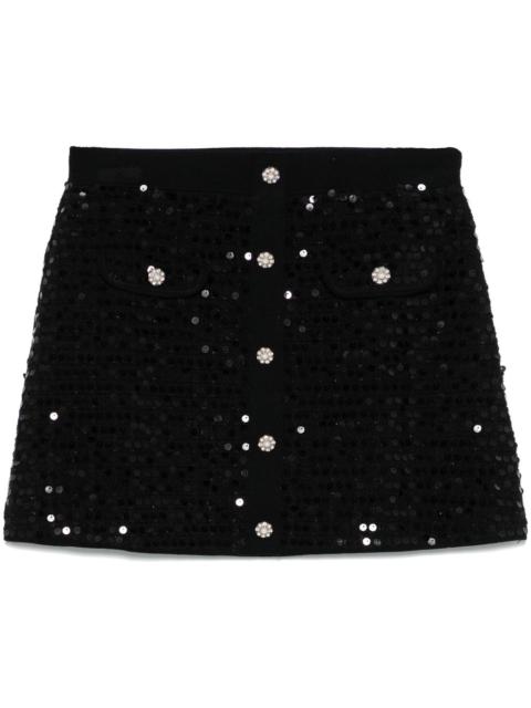 maje sequinned mini skirt