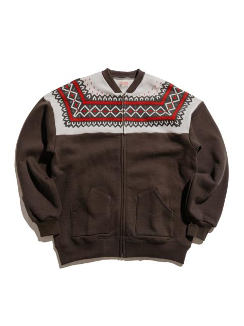 The Real McCoys The Real McCoy’s MC24112 Printed Snow Pattern F/Z Sweatshirt Charcoal