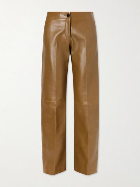 KHAITE Mita Leather Straight-leg Pants