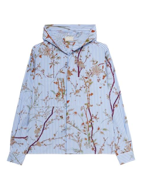 Pierre-Louis Mascia floral-print hooded shirt