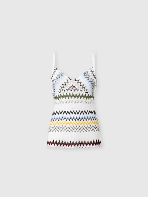 Missoni Top in cotton and viscose zig zag