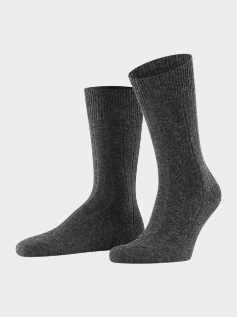 FALKE Men's Llasa Solid Ribbed Socks