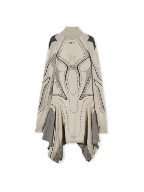 Off-White Studded Seamless Race Dress